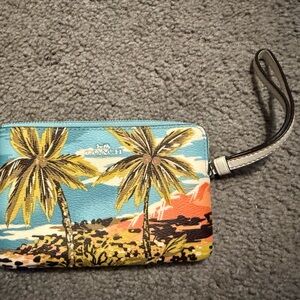 Coach Multicolor Palm Tree Wristlet